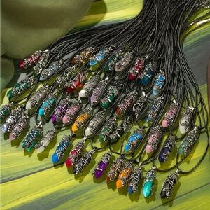 Colorful Gemstone Pendant Necklace